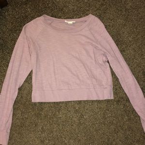 Fitted crop long sleeve tee